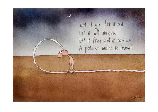 Michael Leunig Print - Let it Go