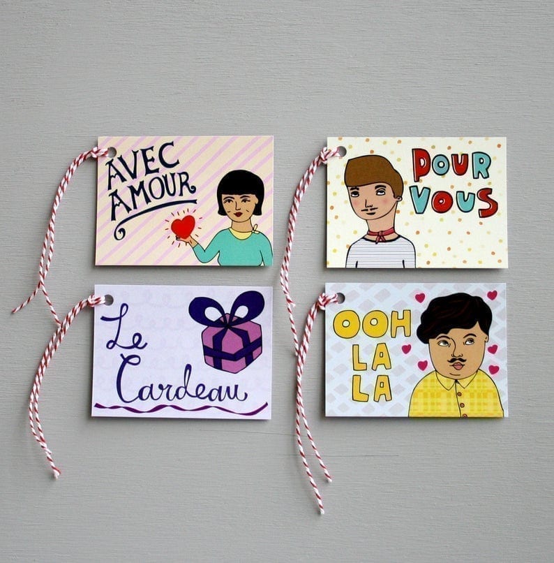 Able and Game Gift Tags - French Pack