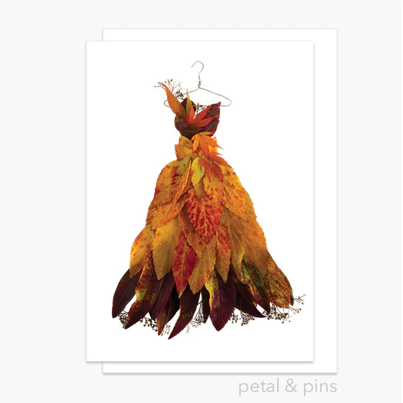 Petal & Pins Card Autumn Leaf Dress