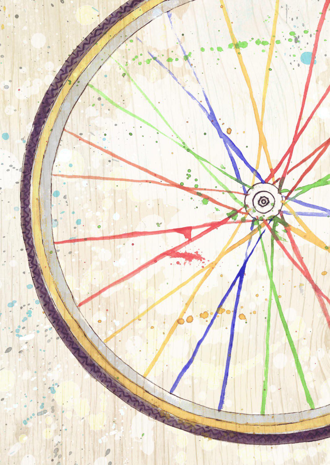 Beau Wylie Print - Rainbow Wheel