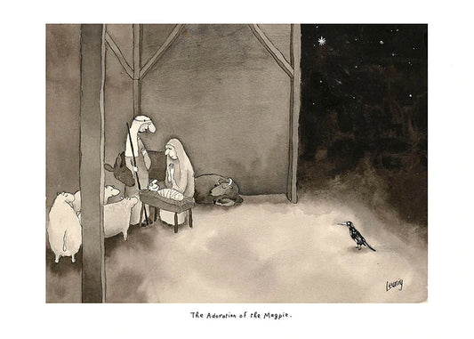 Michael Leunig Card Adoration Of The Magpie