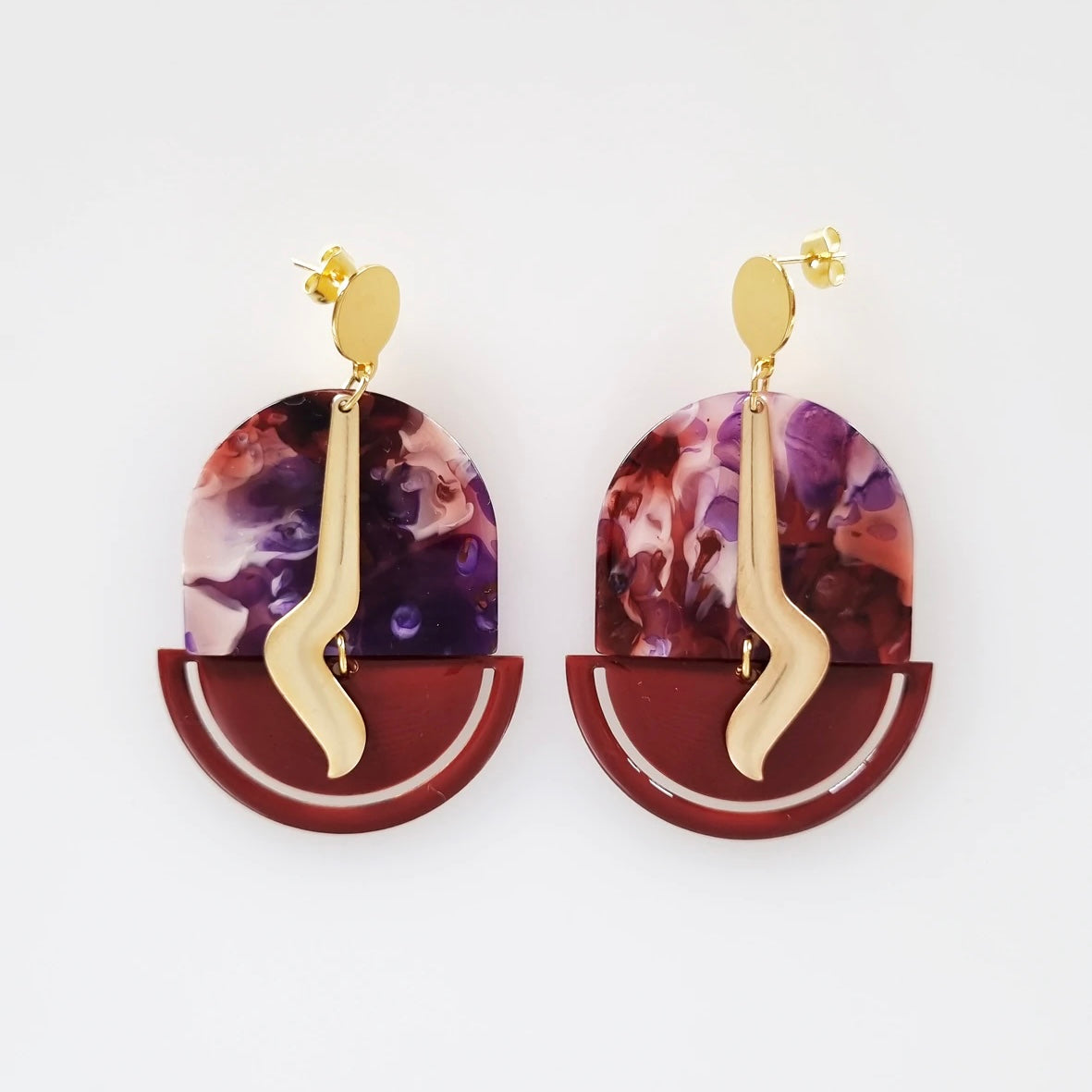 Middle Child Earrings Detour Berry