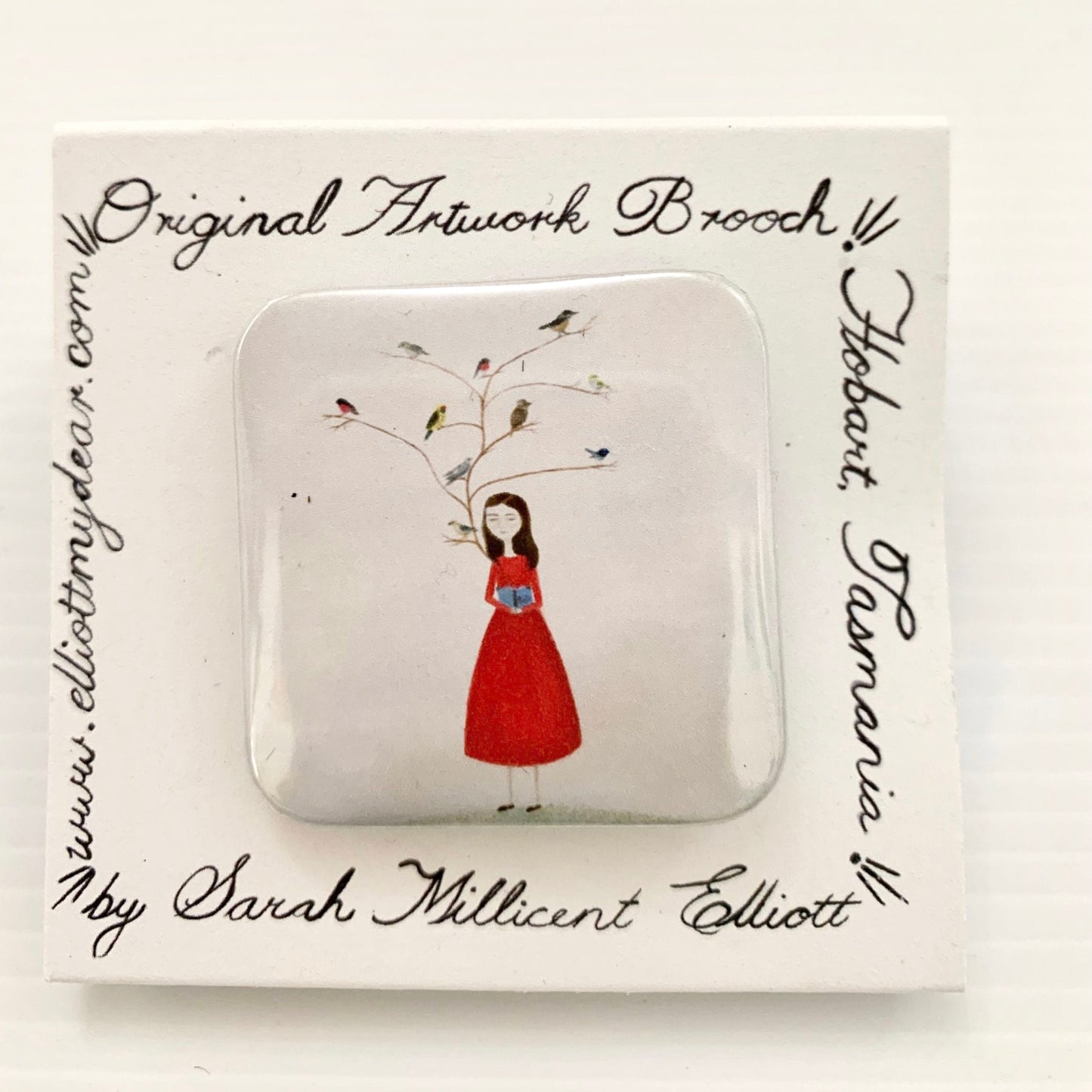 Elliott My Dear - Brooch, Book of Birds