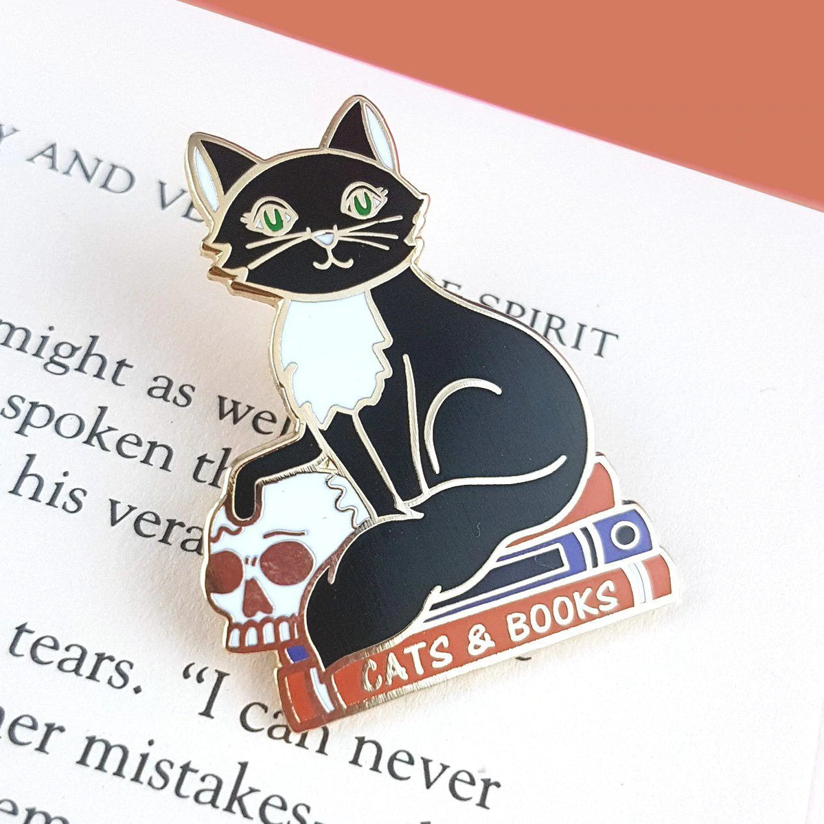 Jubly-Umph Lapel Pin Cats And Books