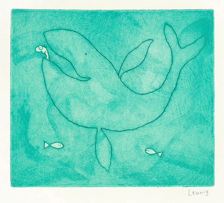 Michael Leunig Fine Art Print - Jonah and the Whale II