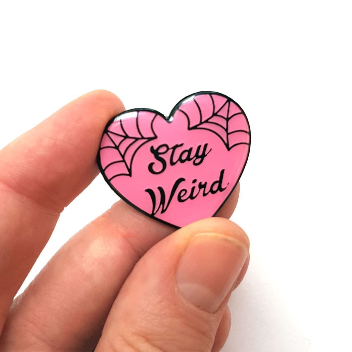 Jubly-Umph Lapel Pin Stay Weird Pink