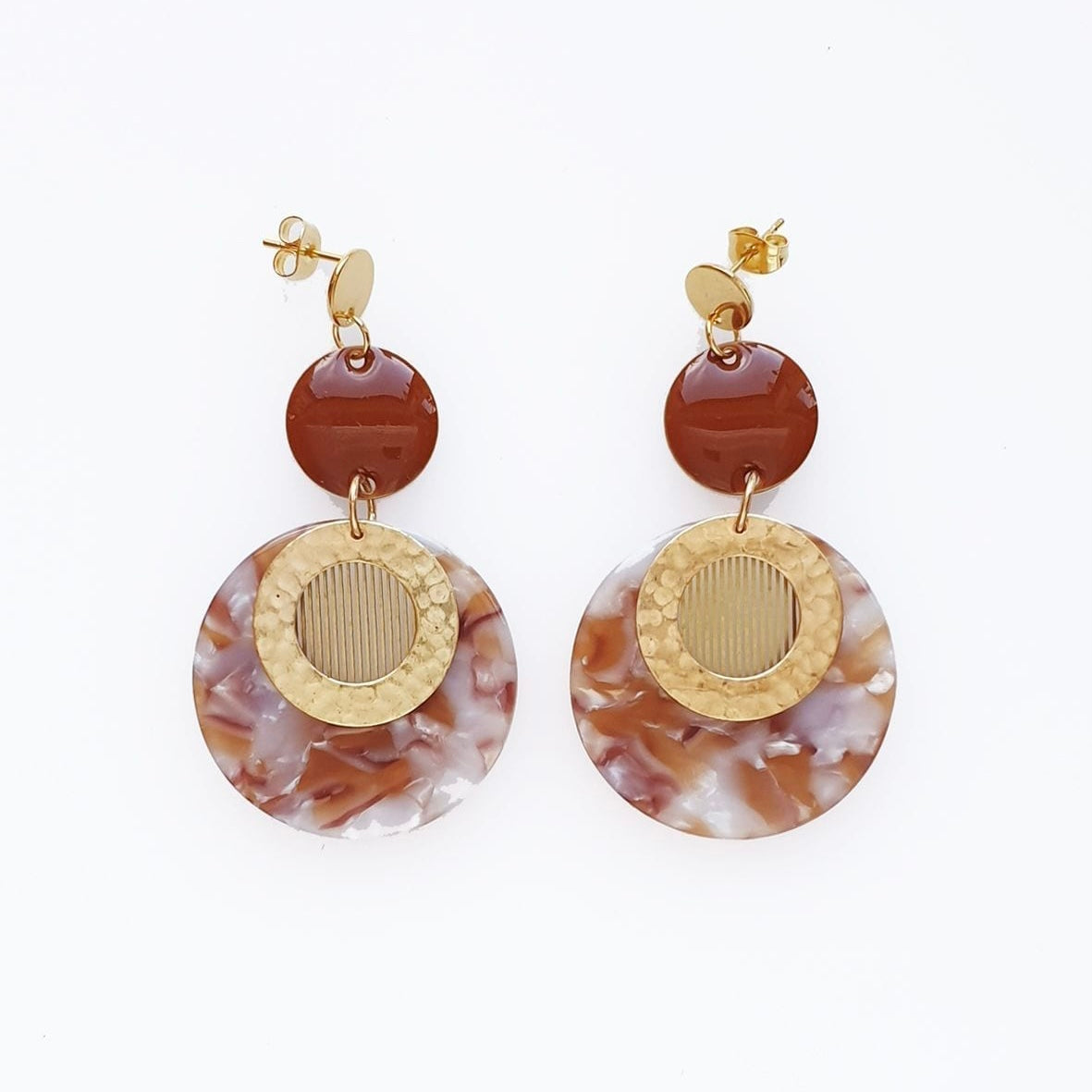 Middle Child Earrings Halo Brown