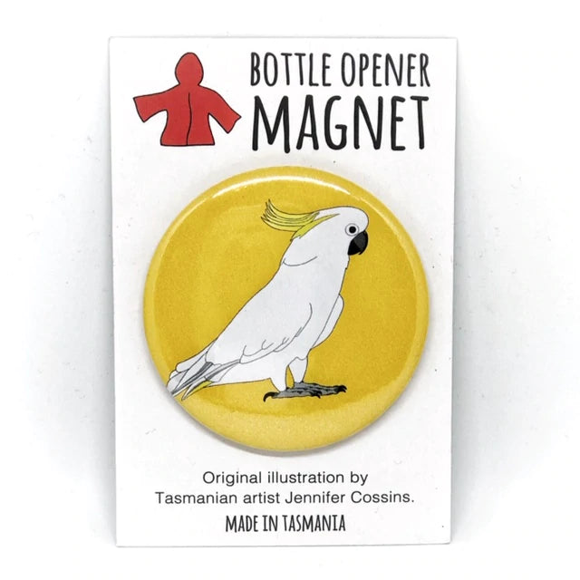 Red Parka Magnetic Bottle Opener Cockatoo