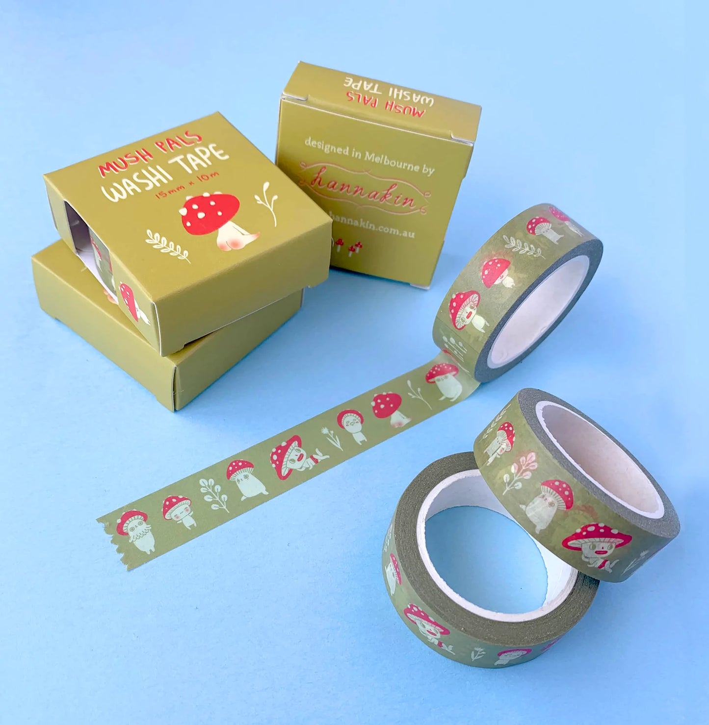 Hannakin Washi Tape Mush Pals Mustard