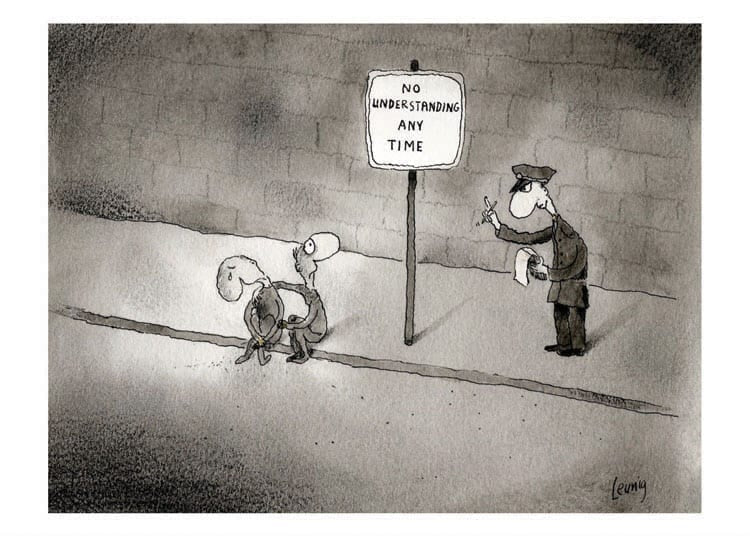 Michael Leunig Print - No Understanding