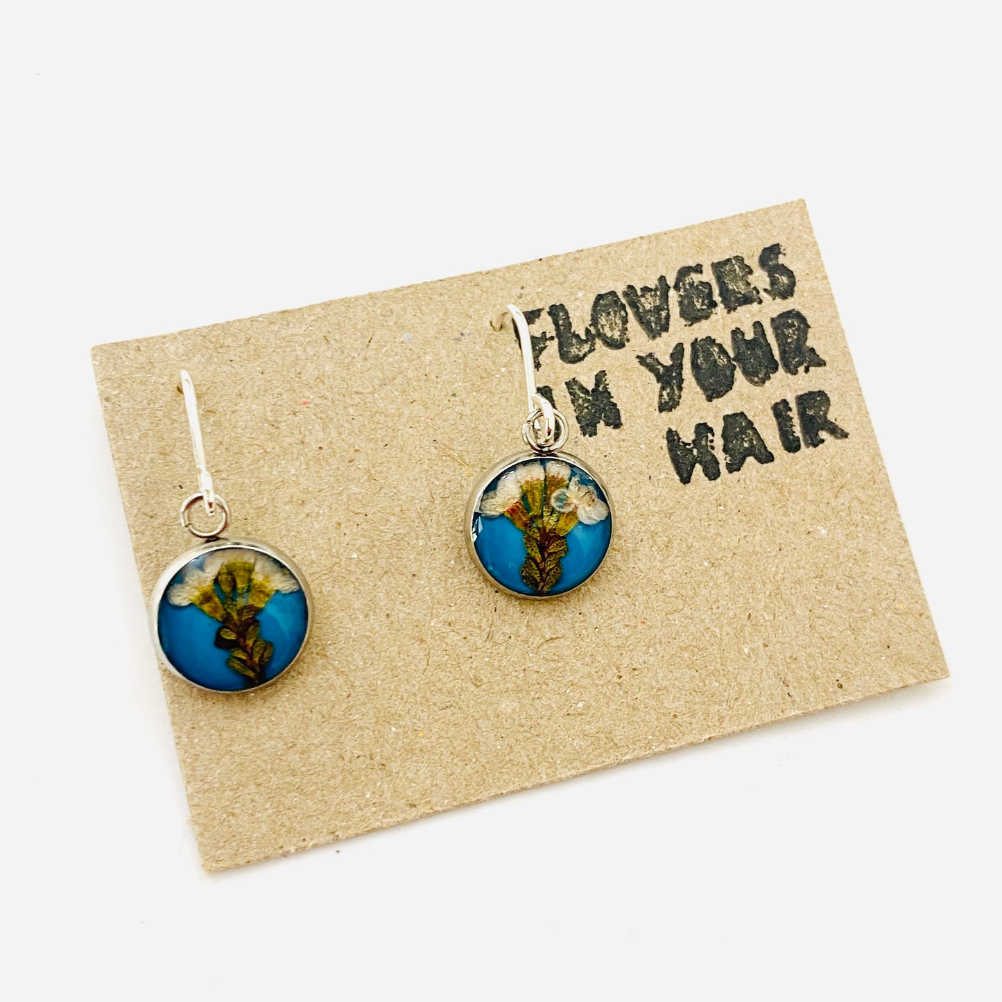 Flowers In Your Hair Small Drop Earrings - Wildflowers Fall