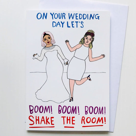 Able and Game Card - On Your Wedding Day Let's Boom Boom Shake The Room (Women)