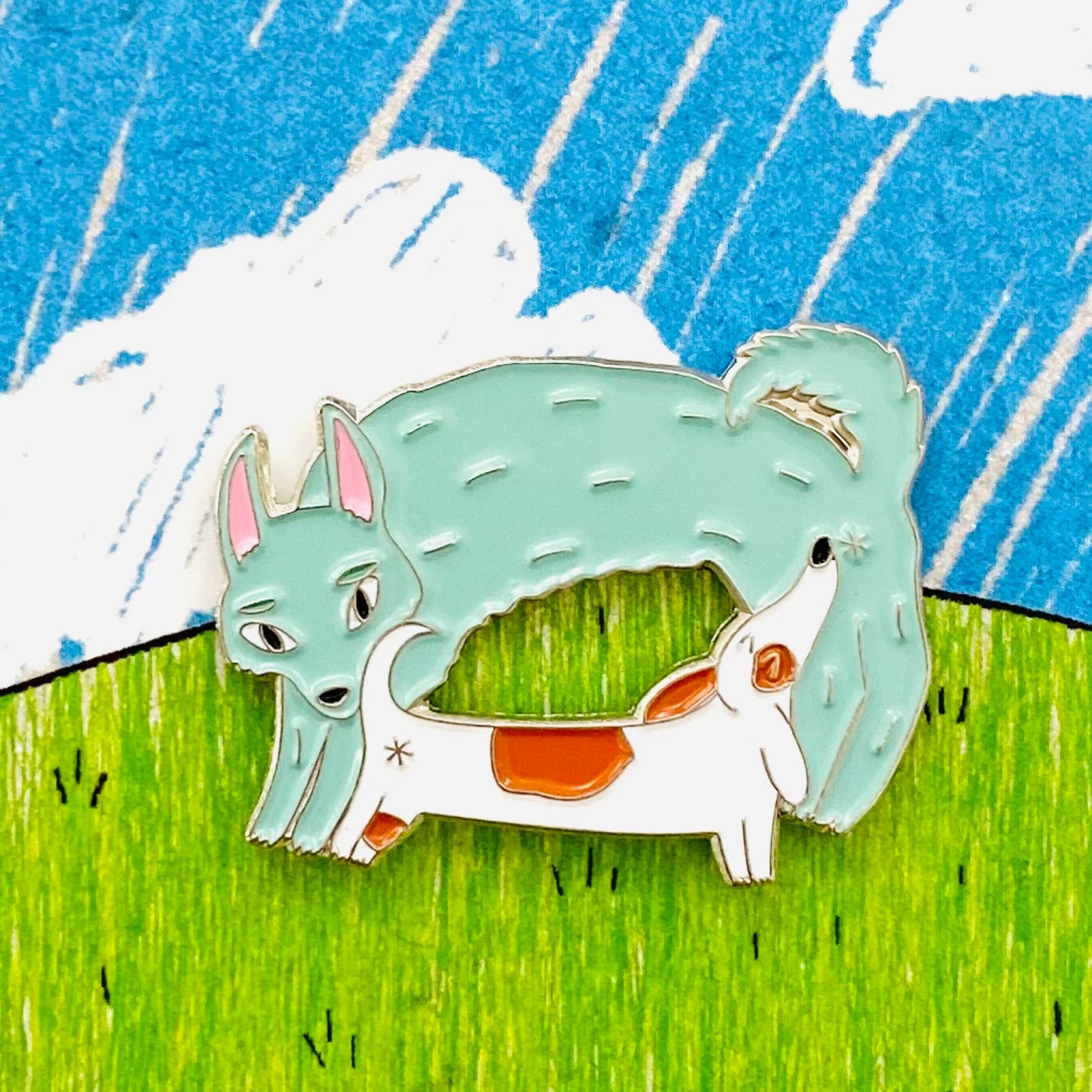 Surfing Sloth Enamel Pin - Sniffing Dogs