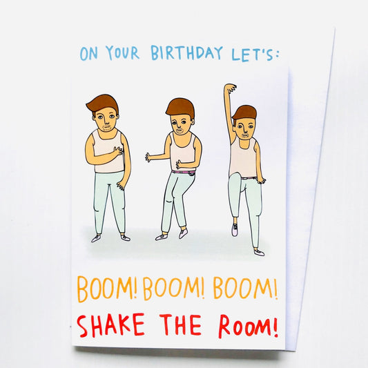 Able and Game Card On Your Birthday Let's Boom! Boom! Boom! Shake the Room!