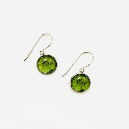 Myrtle & Me Drop Earrings Myrtle In The Snow Green