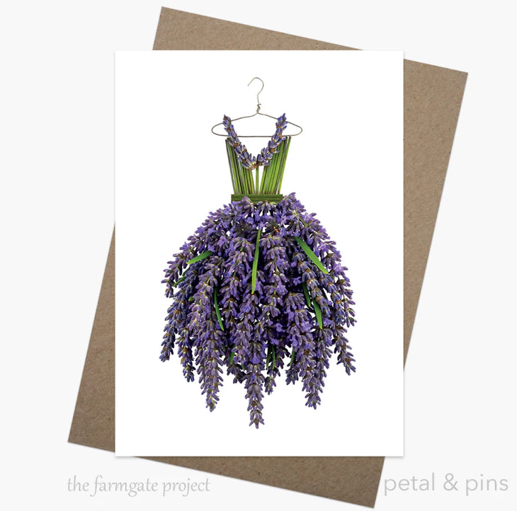 Petal & Pins Card Lavender Gown