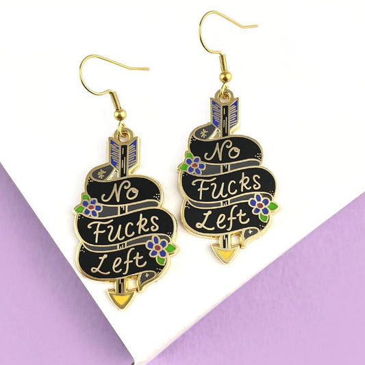 Jubly-Umph Earrings No Fucks Left