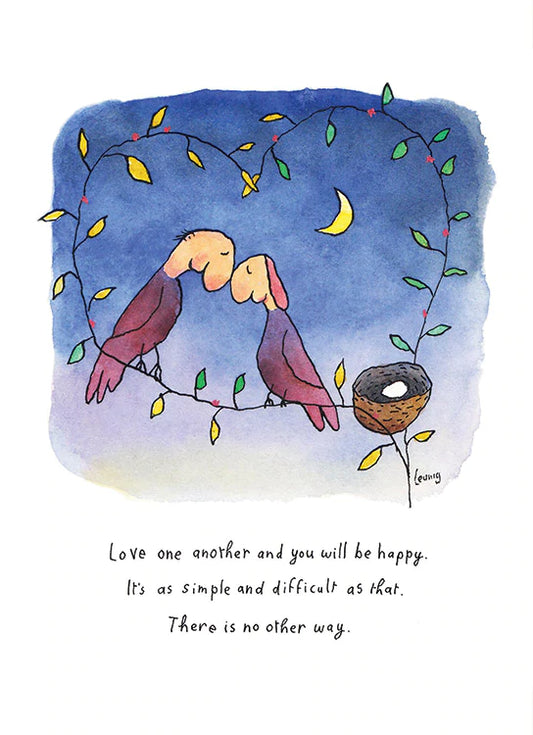 Michael Leunig Card Love One Another Colour