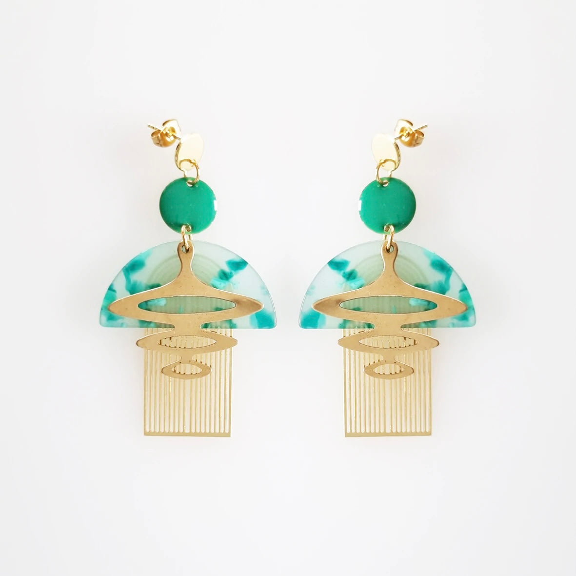 Middle Child Earrings Beachcomber Green