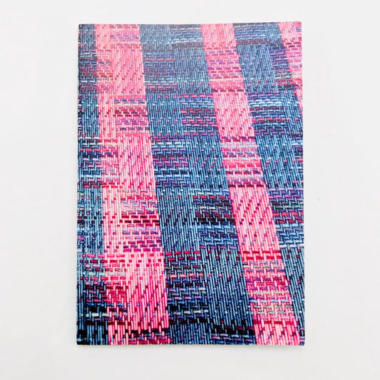 Jackie Made This Notebook Teal and Pink Weaving