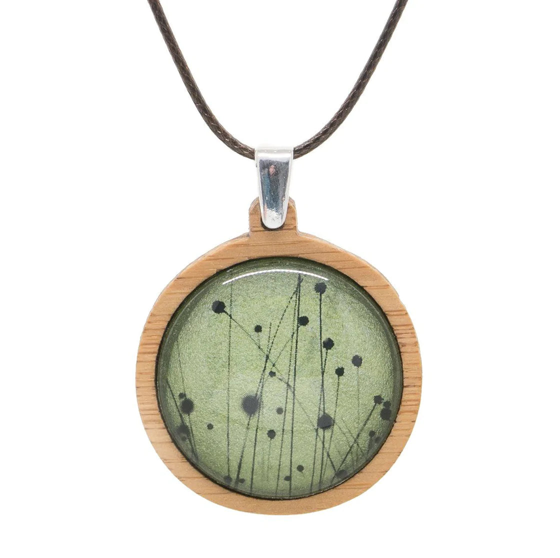 Myrtle & Me Pendant Button Grass Green