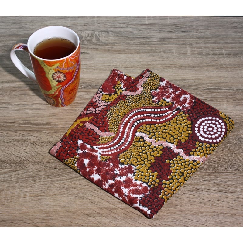 Better World Arts Linen Tea Towel - Artist Damien and Nyinkalya Marks