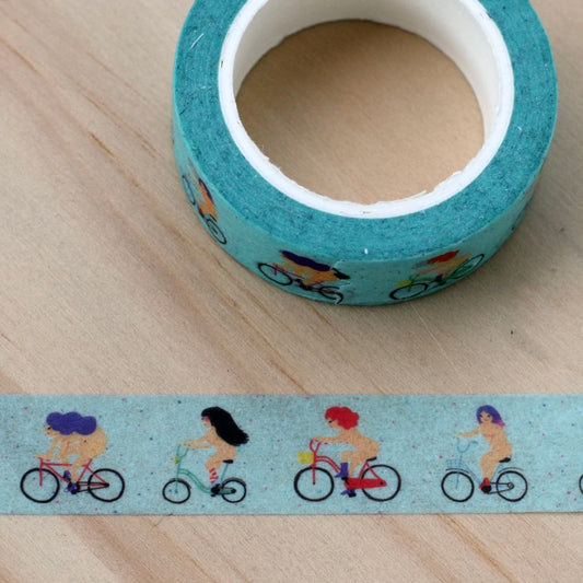 Surfing Sloth Washi Tape - Cycling Girls