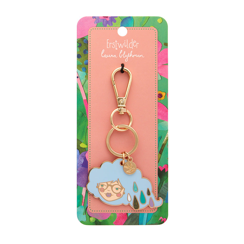 Erstwilder x Laura Blythman Lainey the Rainy Enamel Key Ring