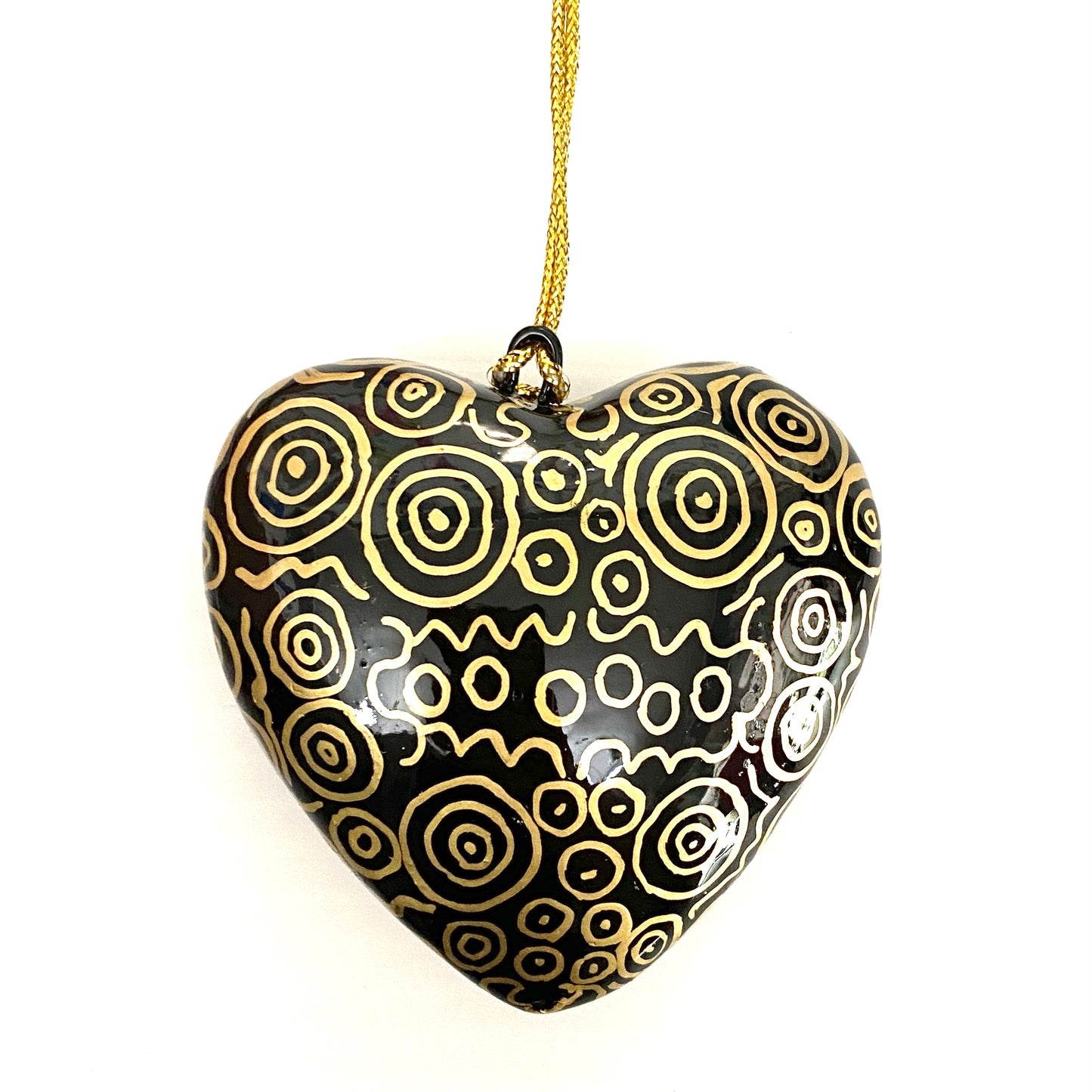 Better World Arts Lacquerware Decorative Heart - Artist Nelly Patterson #2