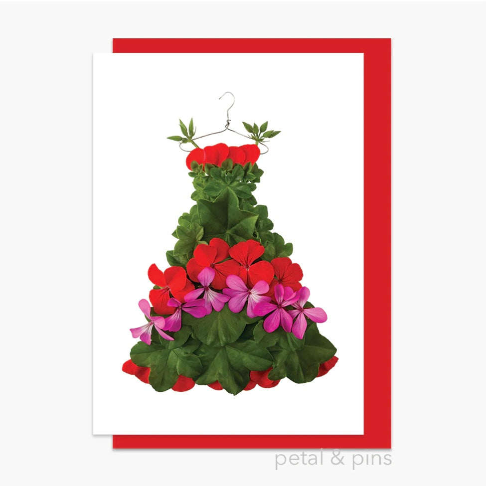 Petal & Pins Christmas Card Geranium Dress