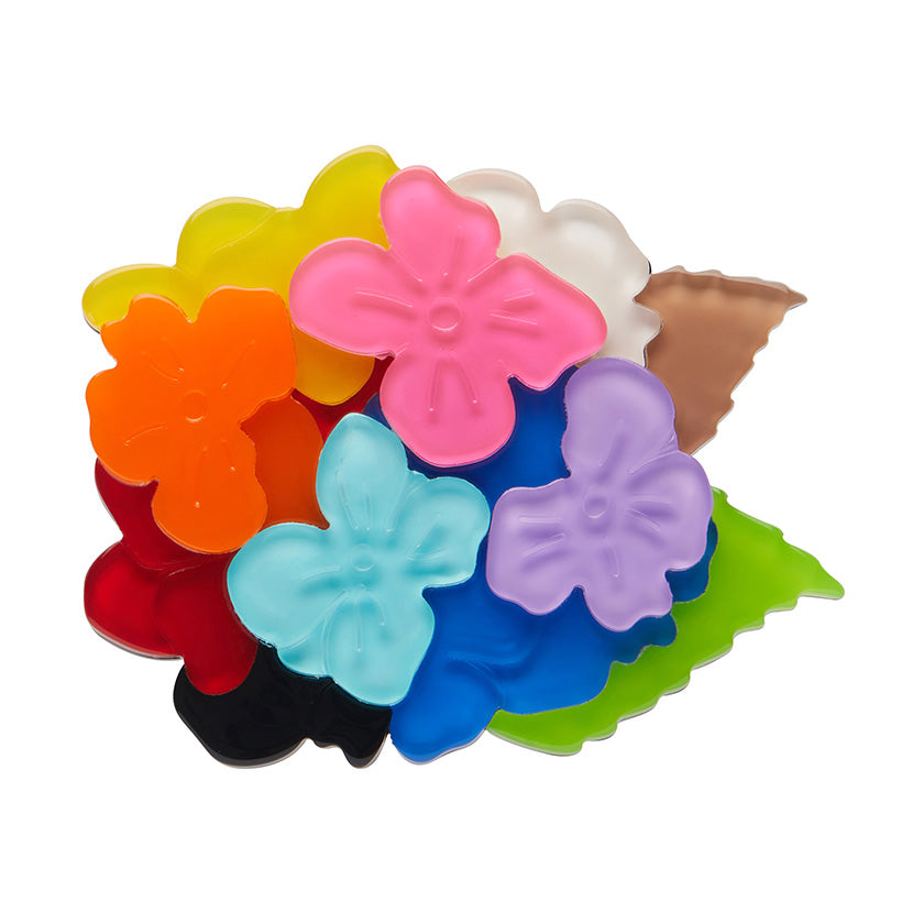 Erstwilder Rainbow Heartfelt Hydrangea Brooch