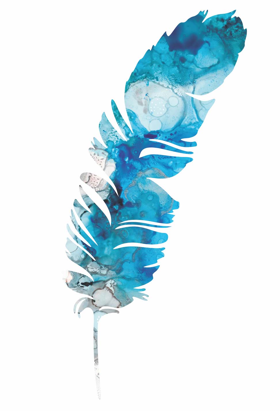 Katy J Designs Blue Feather