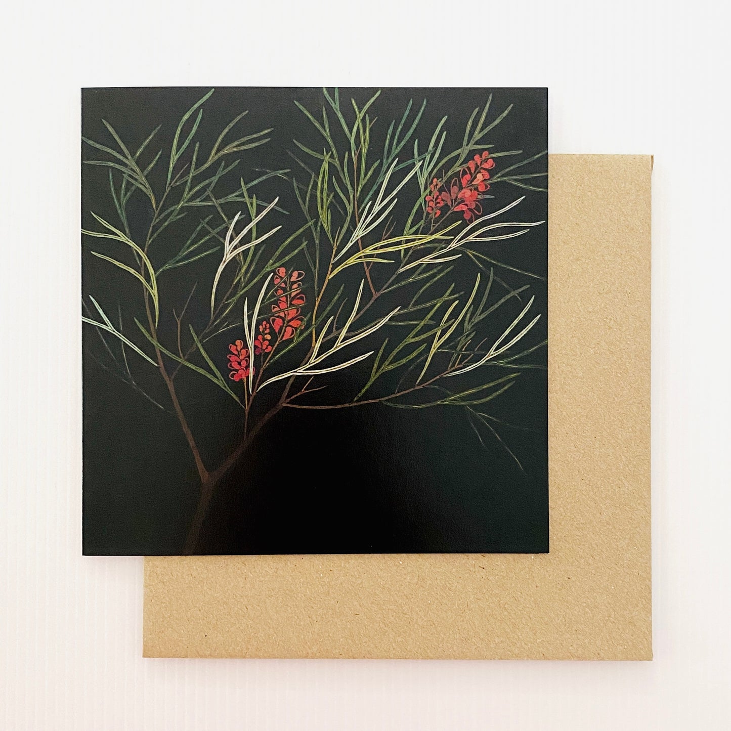 Flowers In Your Hair Card - Long Style Grevillea