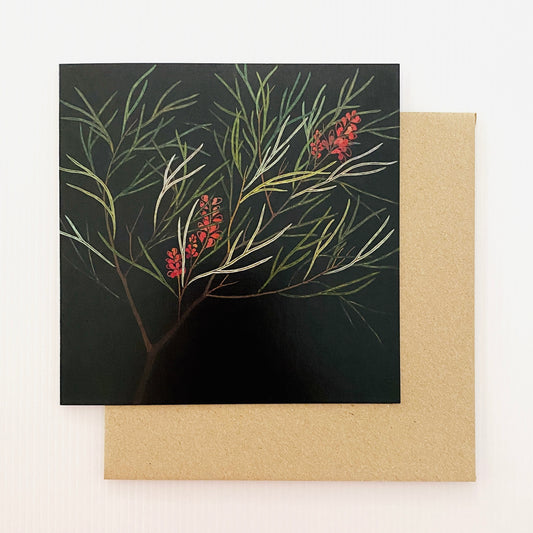Flowers In Your Hair Card Long Style Grevillea