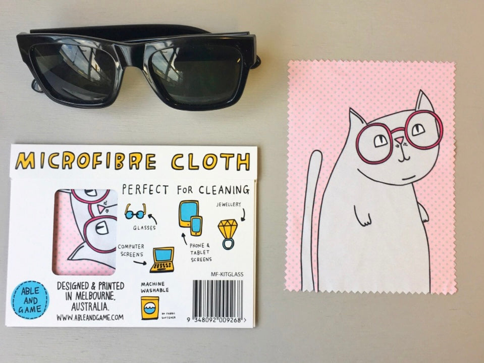 Able & Game Microfibre Cloth - Kitty Glasses