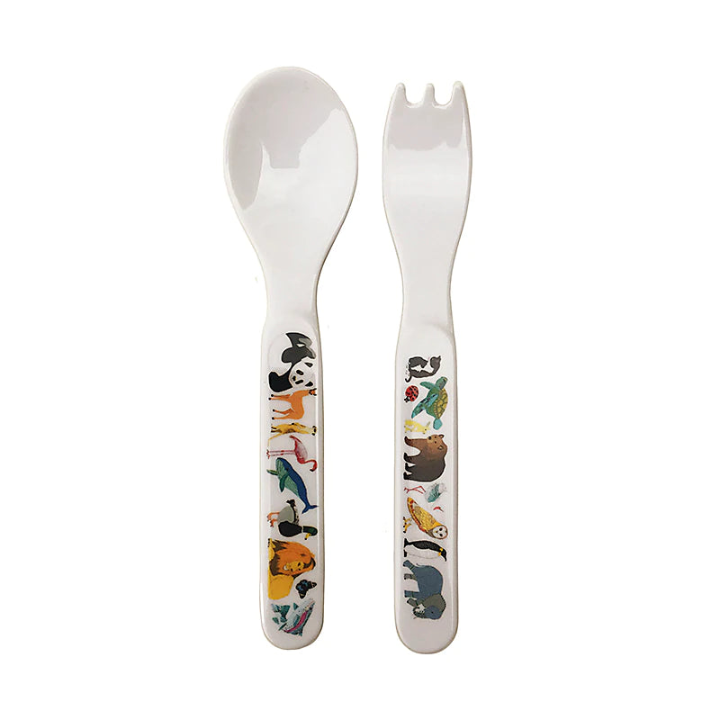 Red Parka 101 Collective Nouns Melamine Cutlery Set