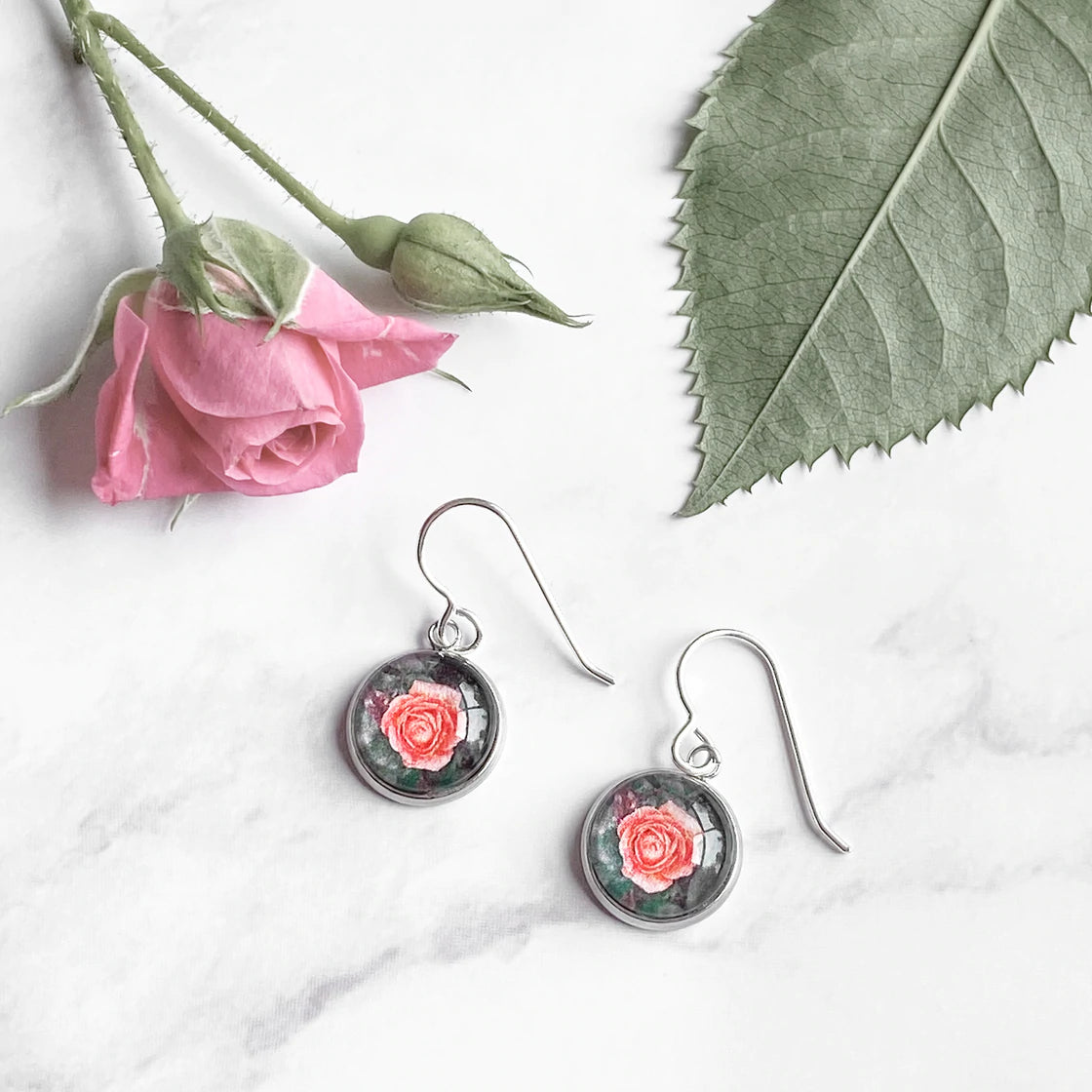 Myrtle & Me Drop Earrings Rose