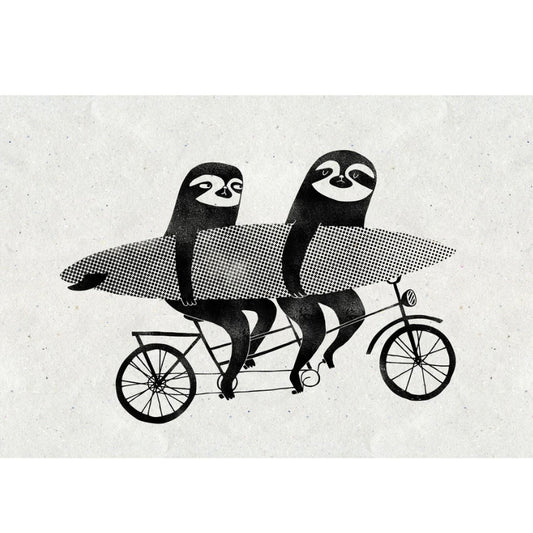 Surfing Sloth Print - Tandem Sloths