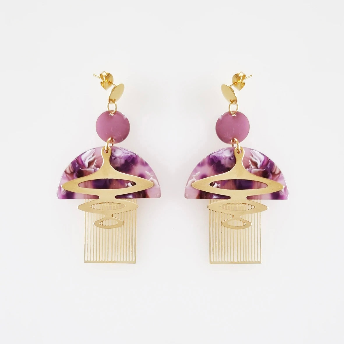 Middle Child Earrings Beachcomber Purple