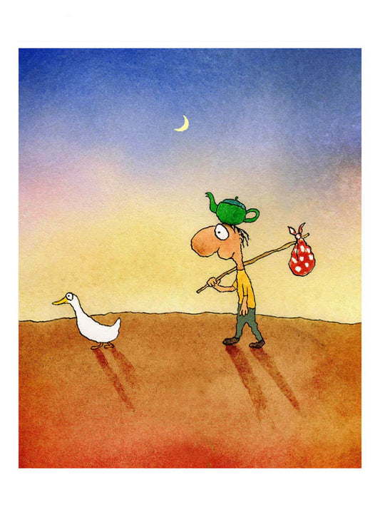 Michael Leunig Card Direction Finding Duck