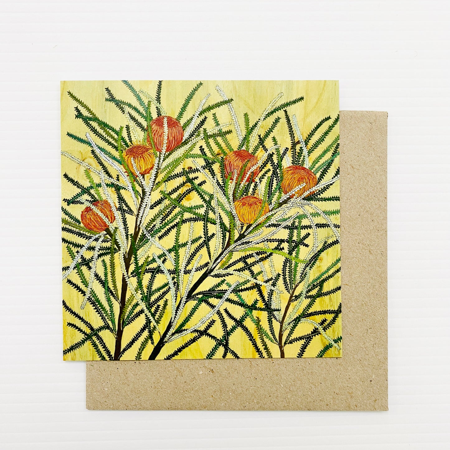 Flowers In Your Hair Card Showy Dryandra