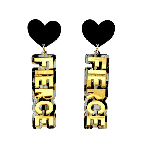 Haus of Dizzy Fierce Gold Tiger Stacked Earrings