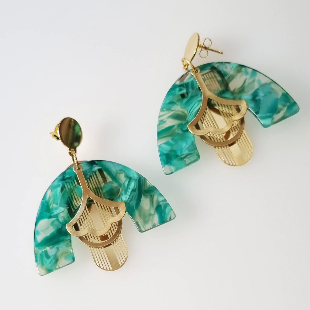 Middle Child Earrings Encore Green