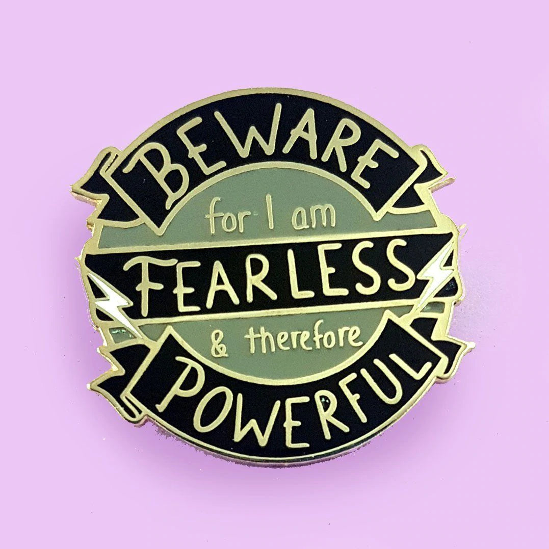 Jubly-Umph Lapel Pin Beware: Fearless And Powerful
