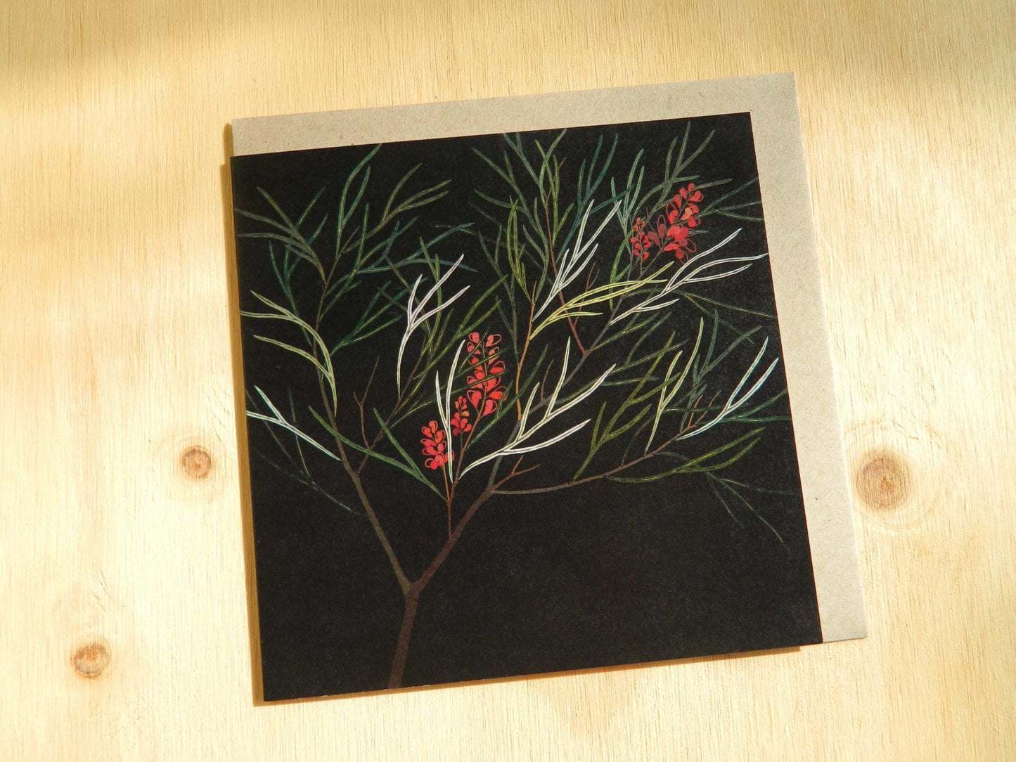 Flowers In Your Hair Card - Long Style Grevillea