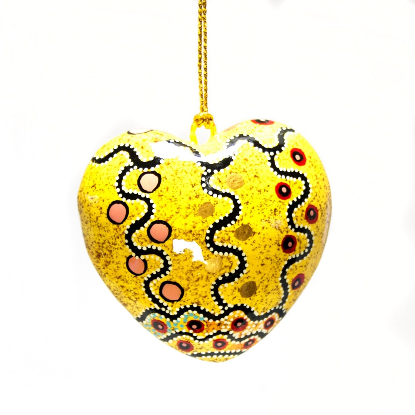 Better World Arts Lacquerware Decorative Heart - Artist Rama Sampson