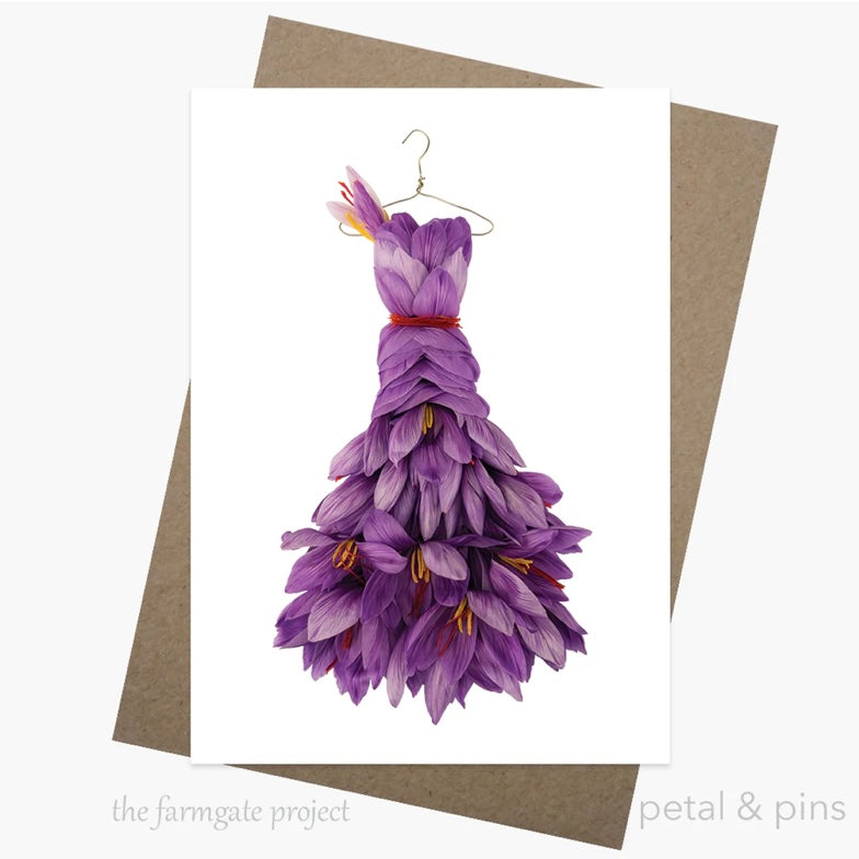 Petal & Pins Card Sassy Saffron Dress