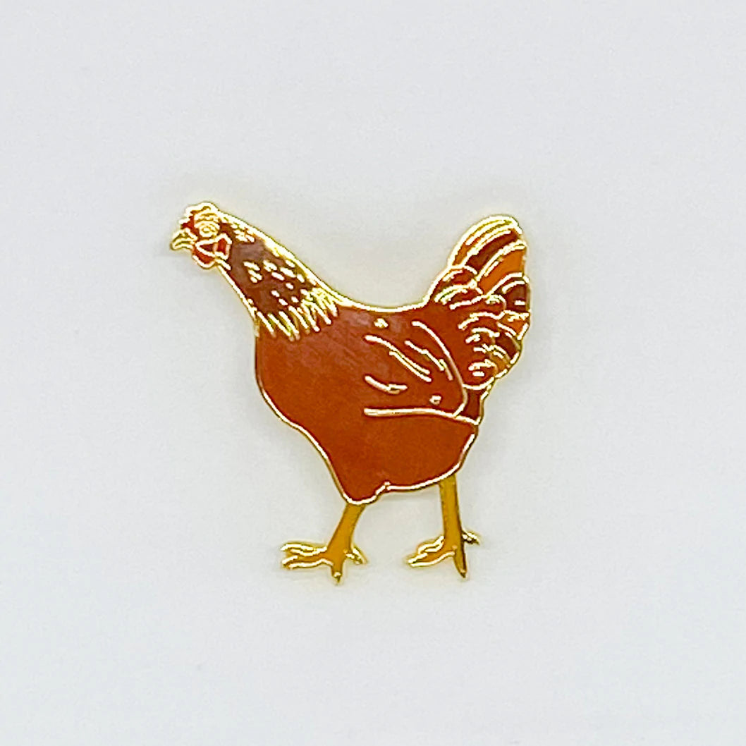 Red Parka- Red Chicken Pin
