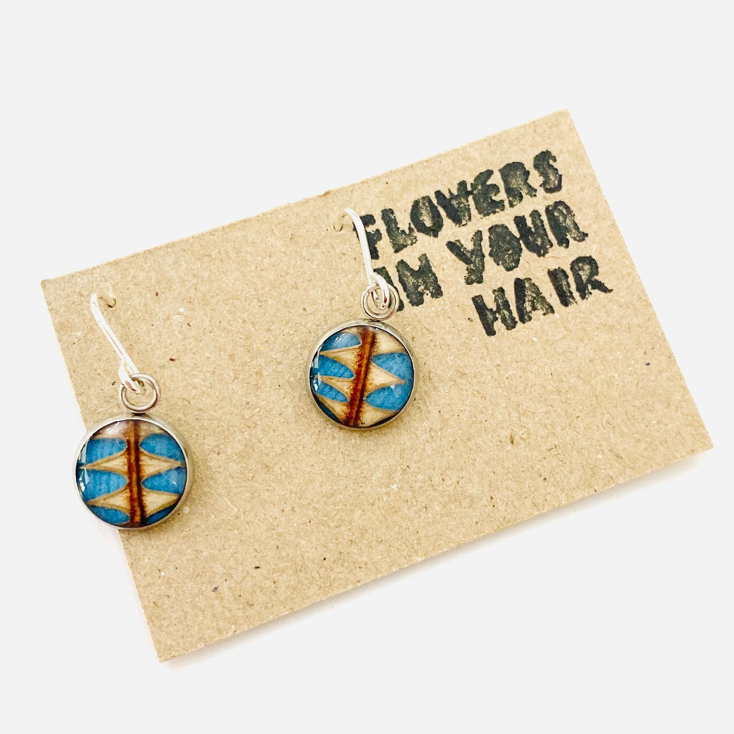 Flowers In Your Hair Small Drop Earrings Wildflowers Spikes