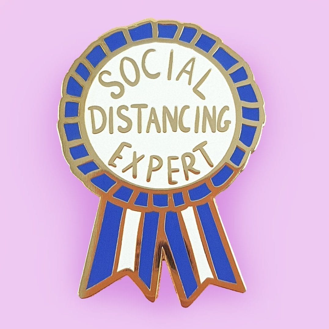 Jubly-Umph Lapel Pin Social Distancing Expert